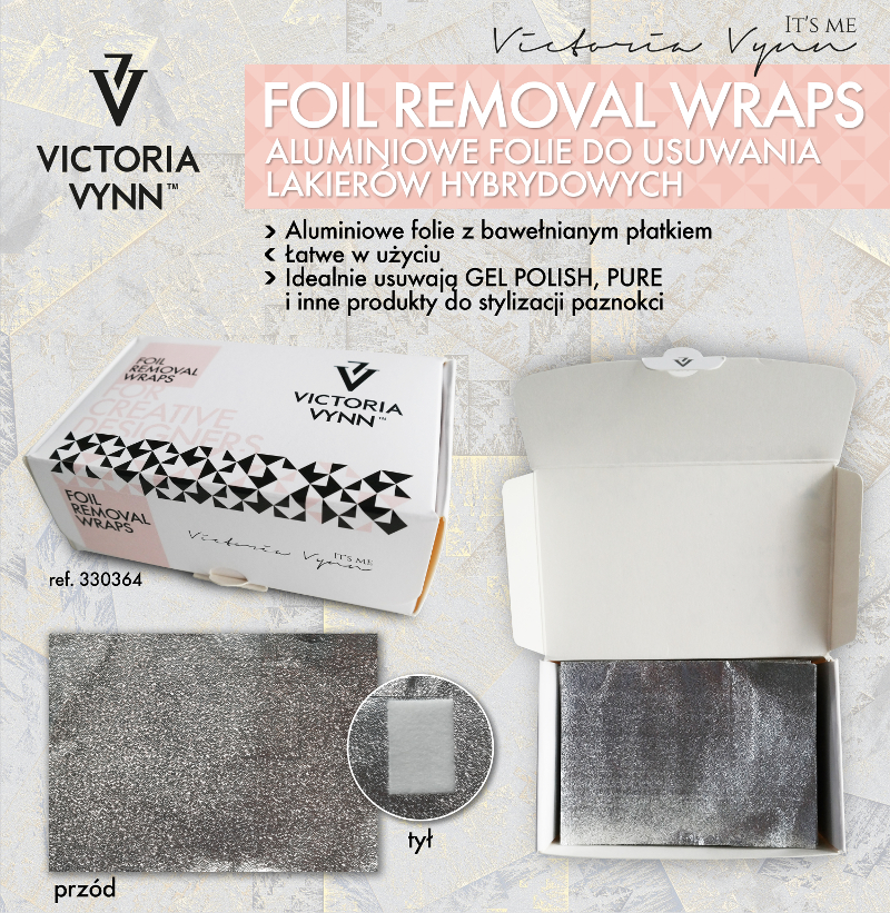 VICTORIA VYNN REMOVER WRAPS FOLIE DO USUWANIA LAKIERU HYBRYDOWEGO 50szt. 