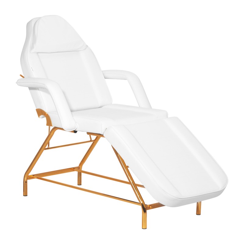 ACTIVESHOP FOTEL KOSMETYCZNY SILLON 211 GOLD PRO BIAŁY