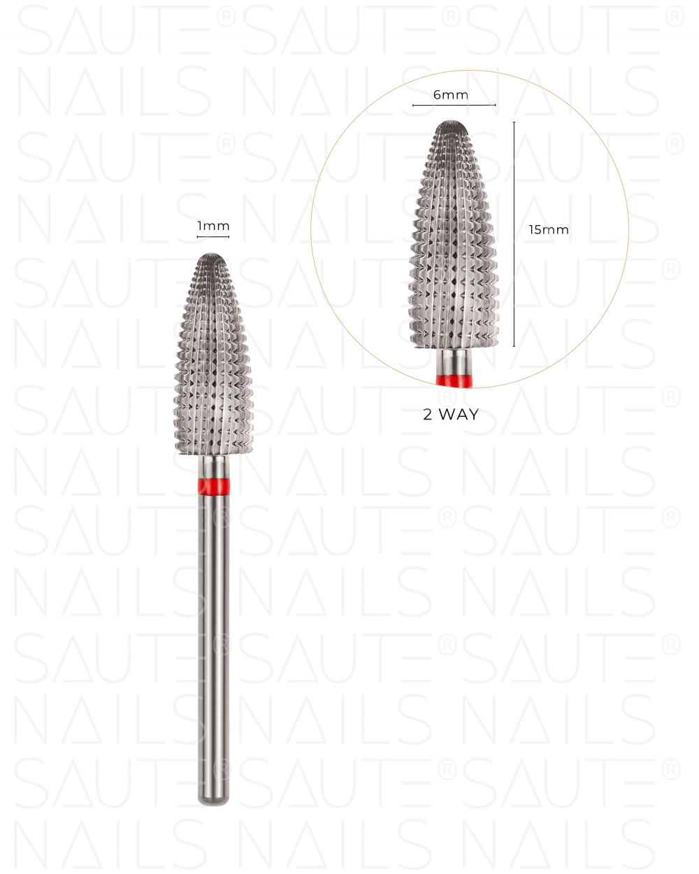 SAUTE NAILS FREZ KARBIDOWY DWUSTRONNY DO OPRACOWANIA MASY SN03