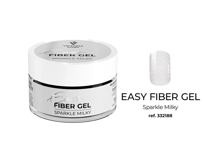 VICTORIA VYNN ŻEL BUDUJĄCY Z MIKROWŁÓKNEM I DROBINKAMI EASY FIBER GEL SPARKLE MILKY