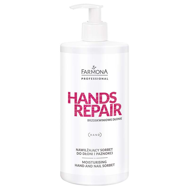 FARMONA HANDS REPAIR NAWILŻAJĄCY SORBET DO DŁONI I PAZNOKCI 500ML