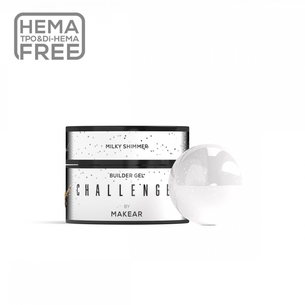 MAKEAR CHALLENGEL SHIMMER ŻEL BUDUJĄCY Z BROKATEM 15 ML