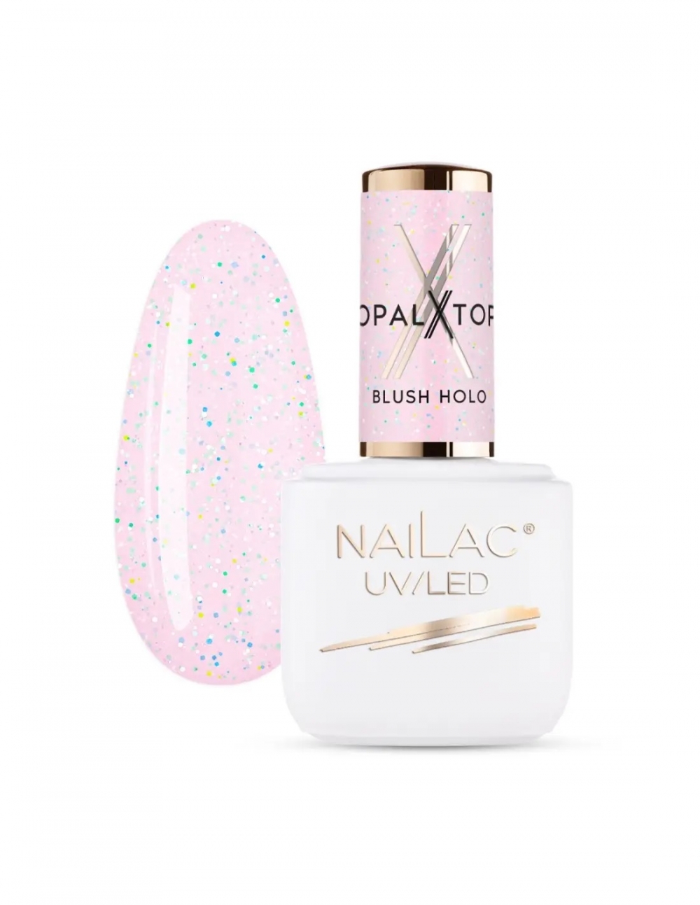 NAILAC TOP HYBRYDOWY OPALX BLUSH HOLO 7 ml