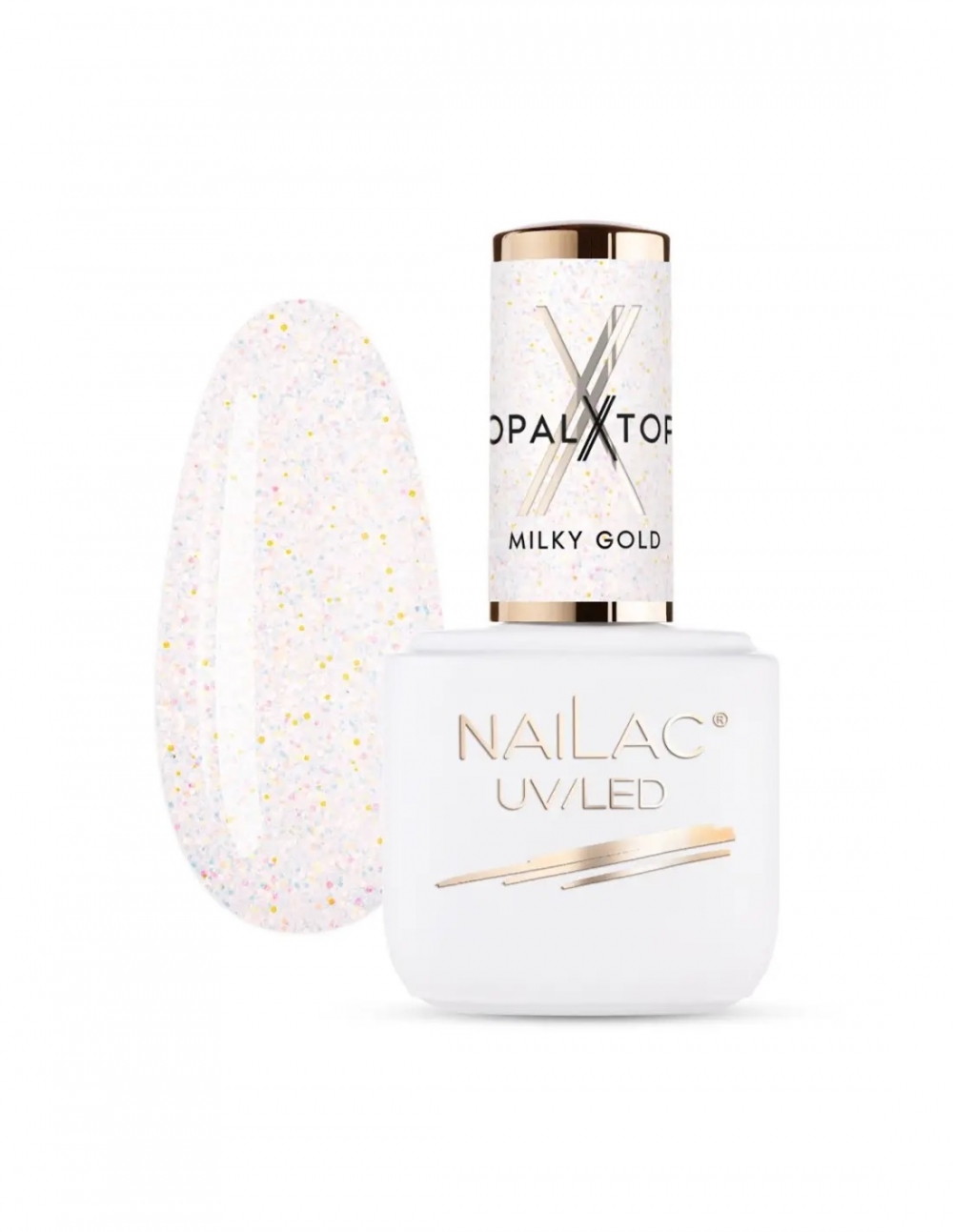 NAILAC TOP HYBRYDOWY OPALX MILKY GOLD 7 ml