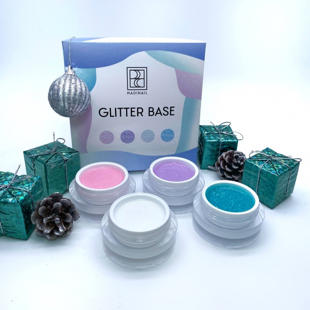 MADINAIL GLITTER BASE KIT - ZESTAW BROKATOWYCH BAZ DO PAZNOKCI