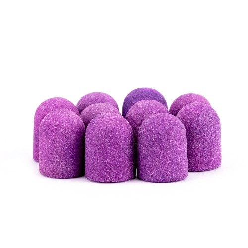 ALLEPAZNOKCIE KAPTURKI DO PEDICURE 7MM 10SZT FABRIC PODO ALLEMED FIOLETOWY PURPLE