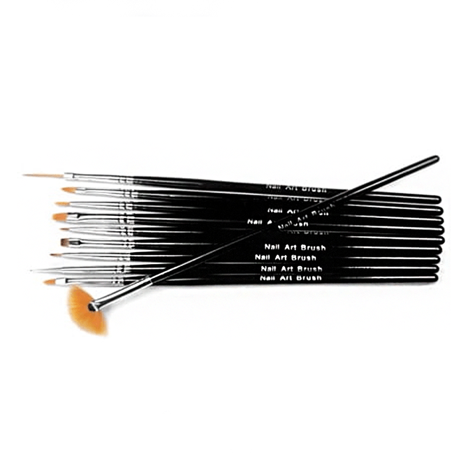 NEONAIL BRUSH SYNTHETIC SET 10 BRUSHES KOMPLET 10 PĘDZLI SYNTETYCZNYCH