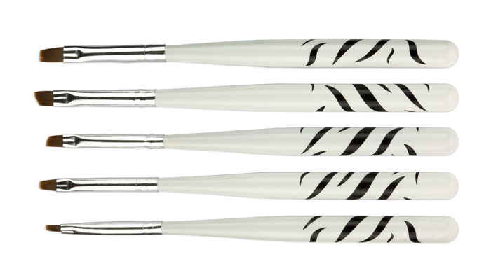 NEONAIL NAIL ART BRUSH KIT ZEBRA KOMPLET PĘDZELKÓW NATURALNYCH