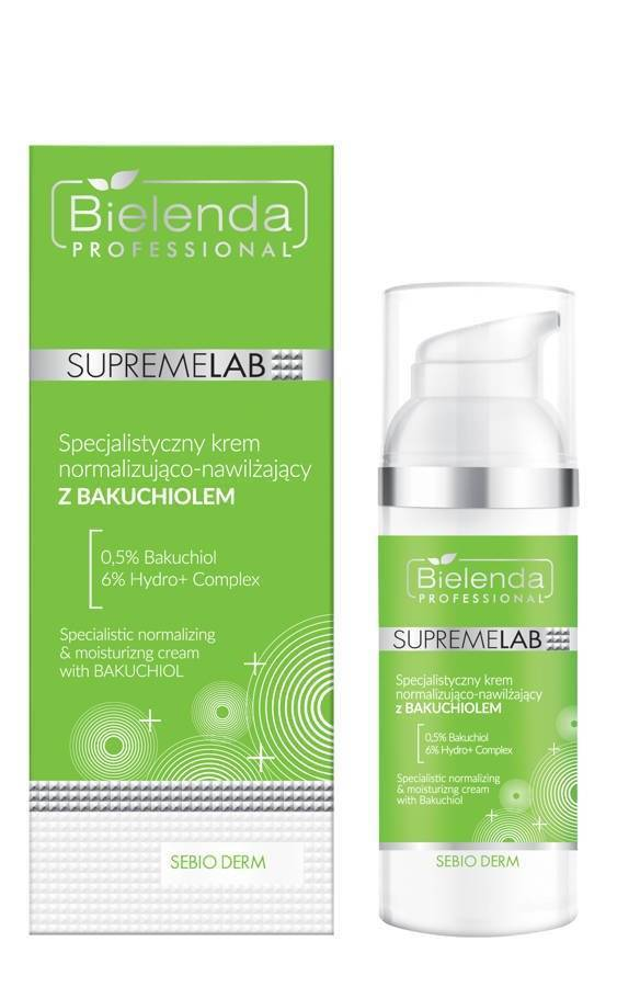 BIELENDA SUPREMELAB SEBIO DERM SPECJALISTYCZNY KREM NORMALIZUJĄCO-NAWILŻAJĄCY Z BAKUCHIOLEM 50ML