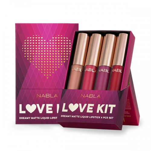 NABLA COSMETICS LOVE KIT DREAMY MATTE LIQUID LIPSTICK ZESTAW 4 MATOWYCH POMADEK