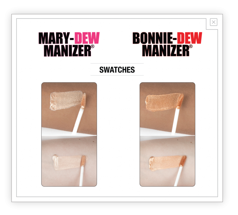 theBALM MARY-DEW MANIZER & BONNIE-DEW MANIZER LIQUID HIGHLIGHTERS ROZŚWIETLACZ DO TWARZY W PŁYNIE