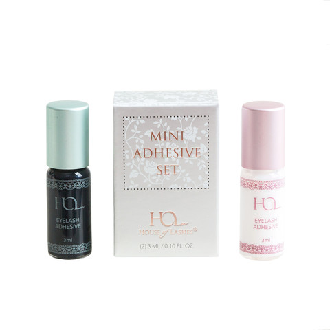 HOUSE OF LASHES MINI ADHESIVE GLUE SET CLEAR&DARK ZESTAW MINI KLEJE DO RZĘS