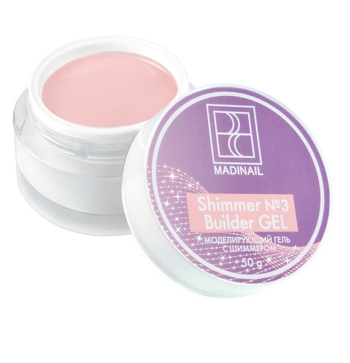 MADINAIL SHIMMER BUILDER GEL UV LED  ŻEL BUDUJĄCY DO PAZNOKCI  #3