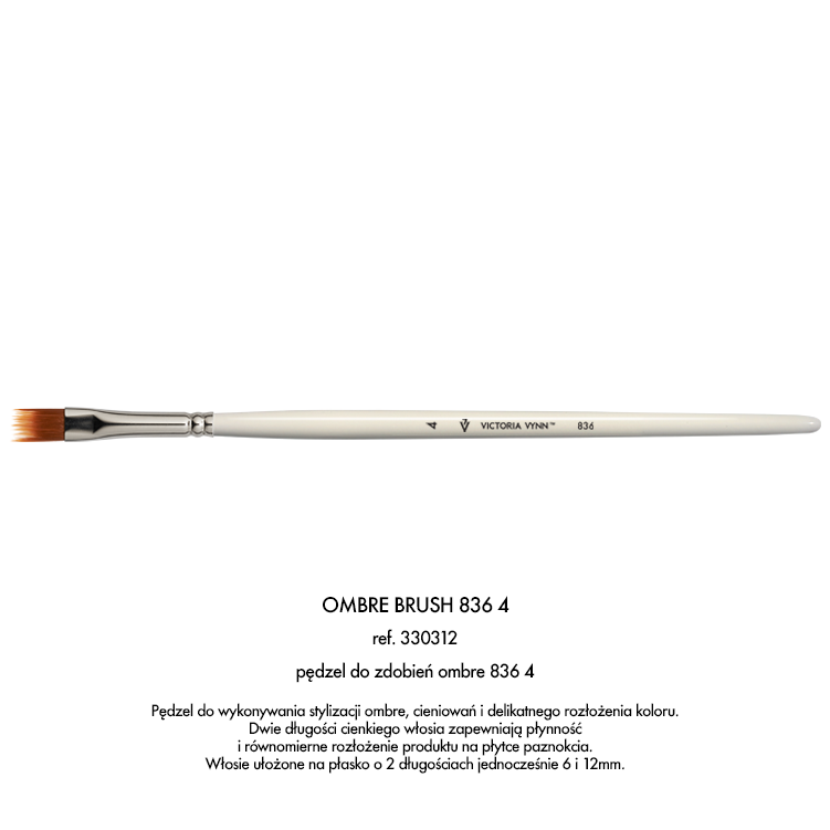 VICTORIA VYNN OMBRE DESIGN BRUSH PĘDZEL DO ZDOBIEŃ OMBRE 836 4