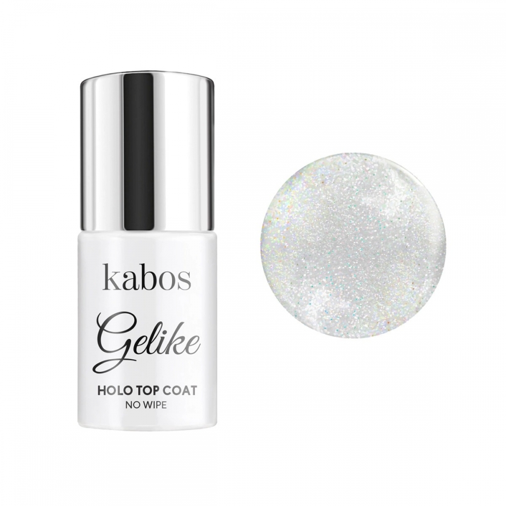 KABOS TOP HYBRYDOWY GELIKE HOLO TOP COAT NO WIPE 8 ML