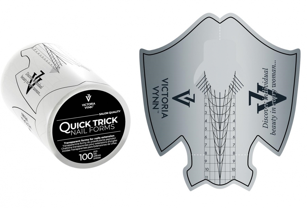 VICTORIA VYNN SZABLONY DO PRZEDŁUŻANIA PAZNOKCI QUICK TRICK NAIL 100szt