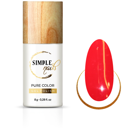 SIMPLE NAILS UV/LED GEL POLISH PURE COLOR LAKIER HYBRYDOWY RED ORANGE