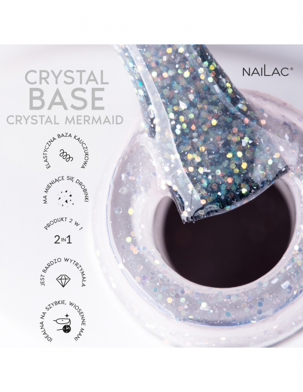 NAILAC  BAZA KAUCZUKOWA CRYSTAL 7 ML UV/LED