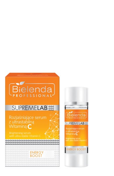 BIELENDA SUPREMELAB ENERGY BOOST SERUM ROZJAŚNIAJĄCE SKÓRĘ Z ULTRASTABILNĄ WITAMINĄ C 15ML