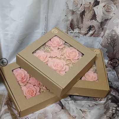 KWIATOWE PERFUMOWANE MYDELKA DO KAPIELI PIWONIA ZESTAW MINI 4 SZTUKI