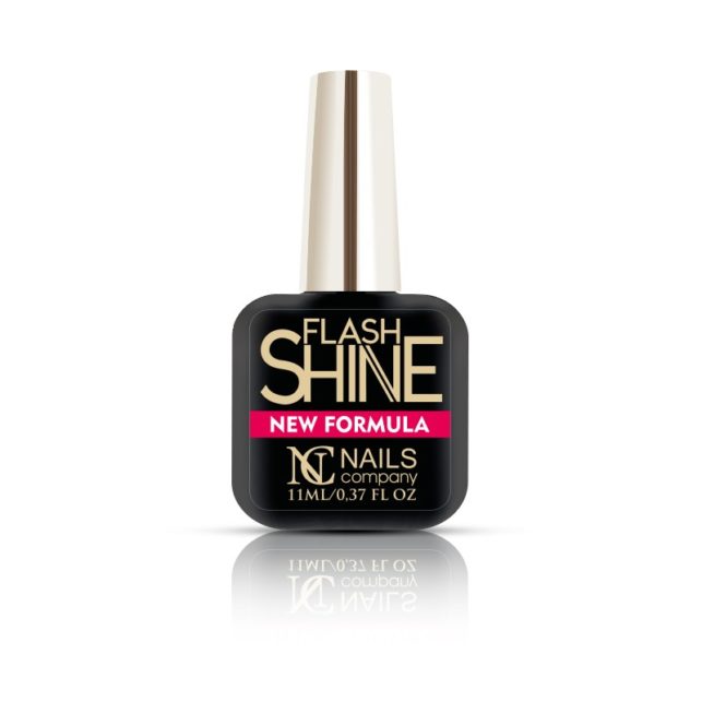 NC NAILS COMPANY UV FLASH SHINE NEW FORMULA TOP COAT NABŁYSZCZAJĄCY TOP DO PAZNOKCI HYBRYDOWYCH