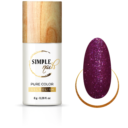 SIMPLE NAILS UV/LED GEL POLISH PURE COLOR LAKIER HYBRYDOWY SPARKLING VIOLET