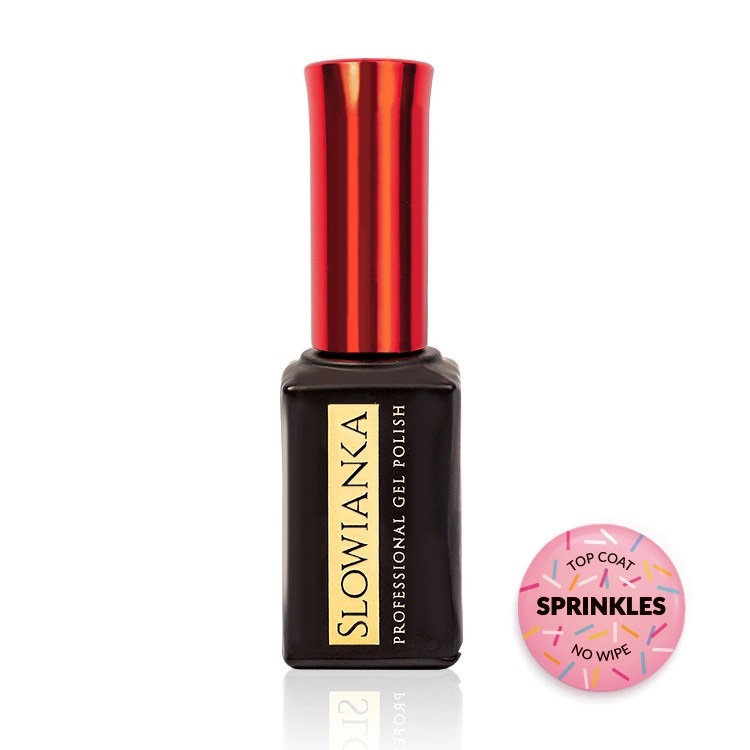 SŁOWIANKA NAILS TOP COAT NO WIPE SPRINKLES 10 ml