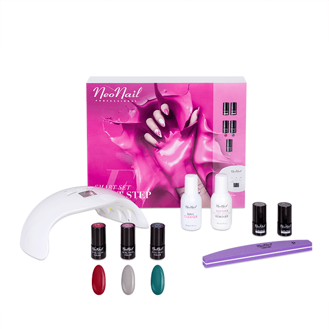 NEONAIL SMART SET FIRST STEP ZESTAW DO MANICURE HYBRYDOWEGO WRAZ Z LAMPA 36W