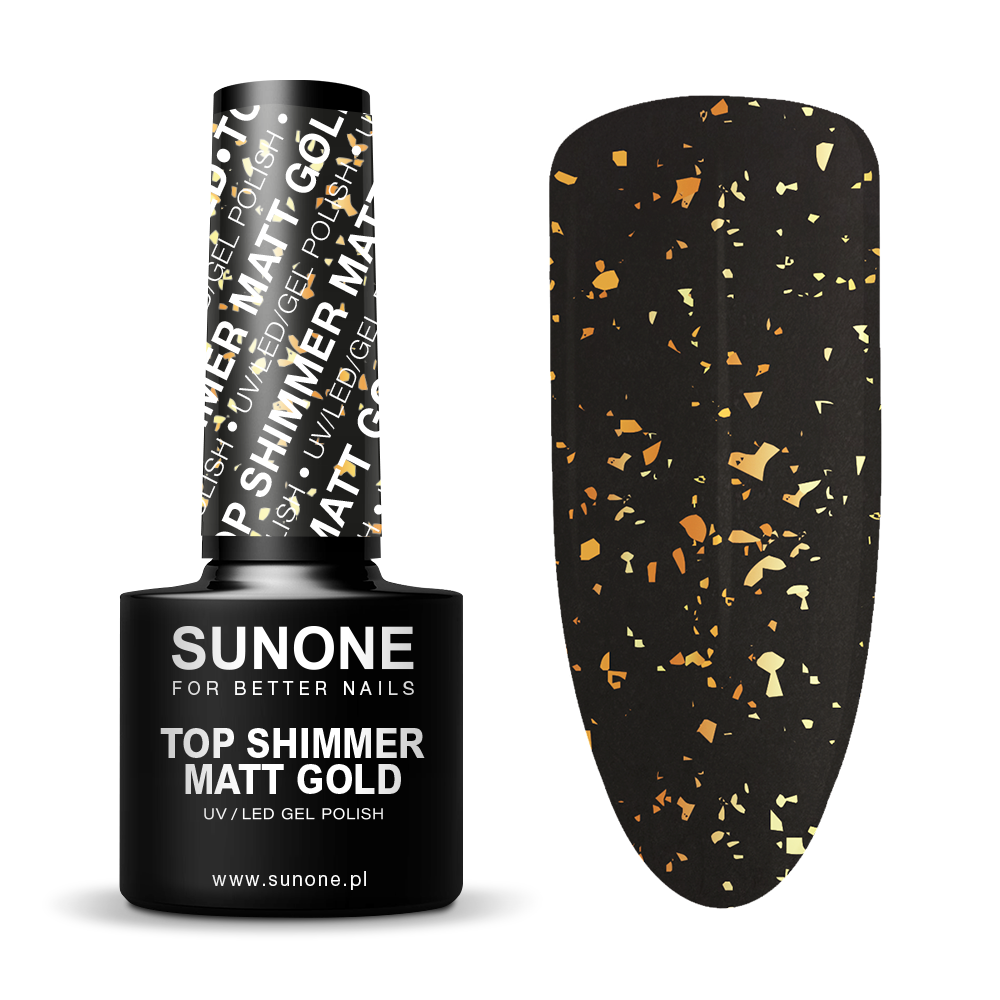 SUNONE TOP SHIMMER MATT GOLD