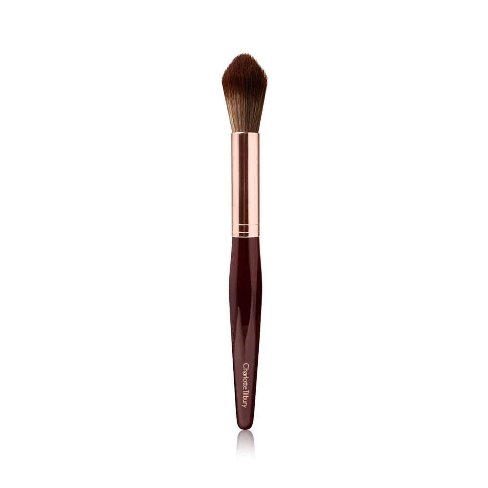 CHARLOTTE TILBURY POWDER SCULPT ROSE GOLD & NIGHT CRIMSON BRUSH PĘDZEL DO PUDRU I ROZŚWIETLACZA