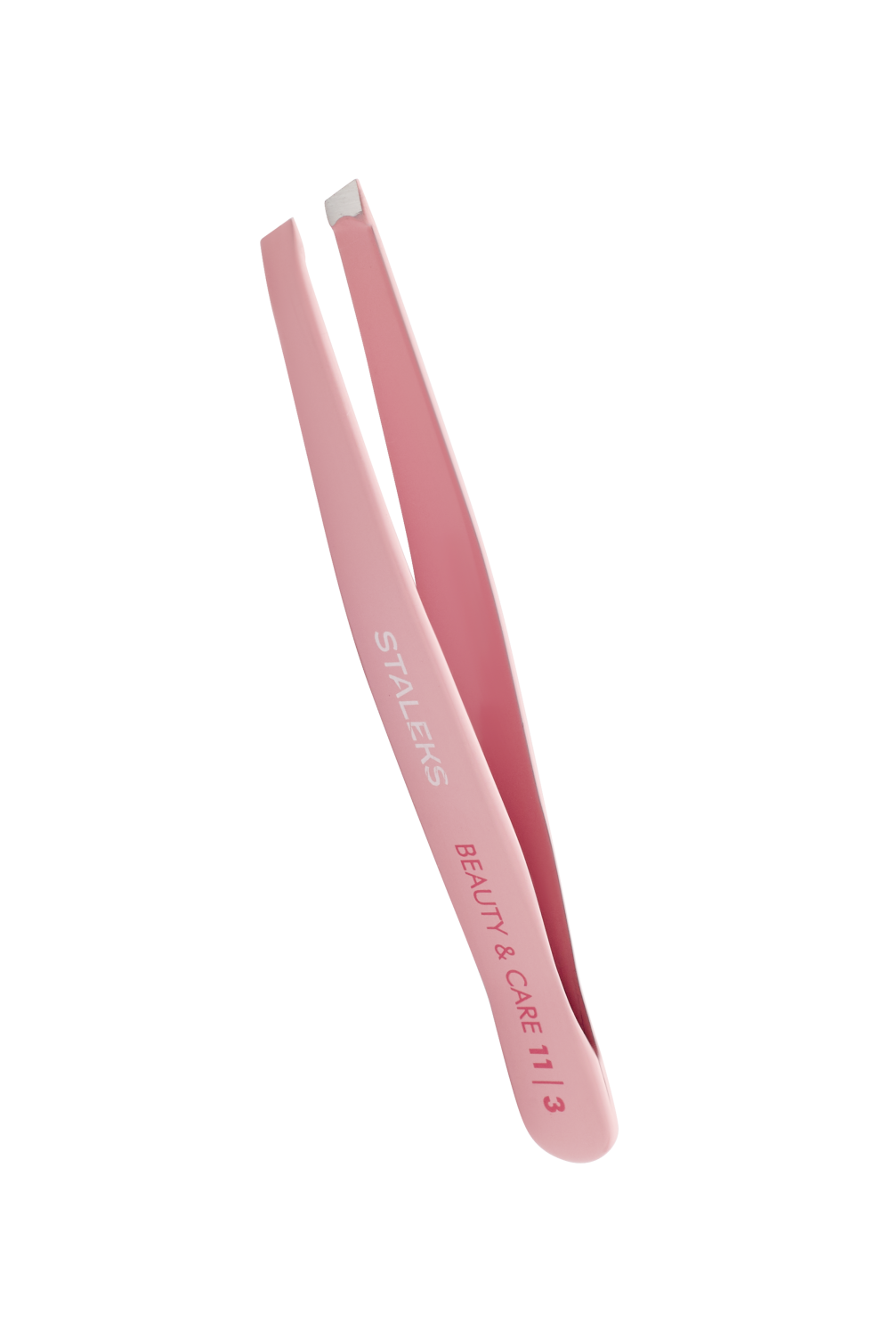 STALEKS BEAUTY & CARE EYEBROW TWEEZERS 11/3 PINK PĘSETA DO BRWI RÓŻOWA TBC-11/3