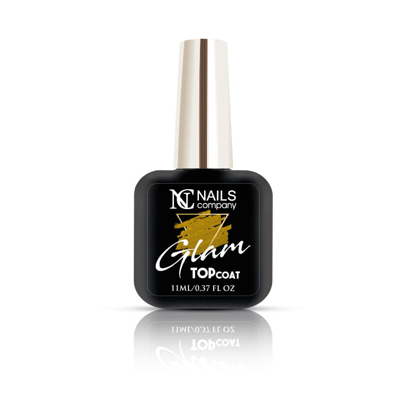 NC NAILS COMPANY GEL POLISH UV LED GLAM TOP COAT GOLD 11ML