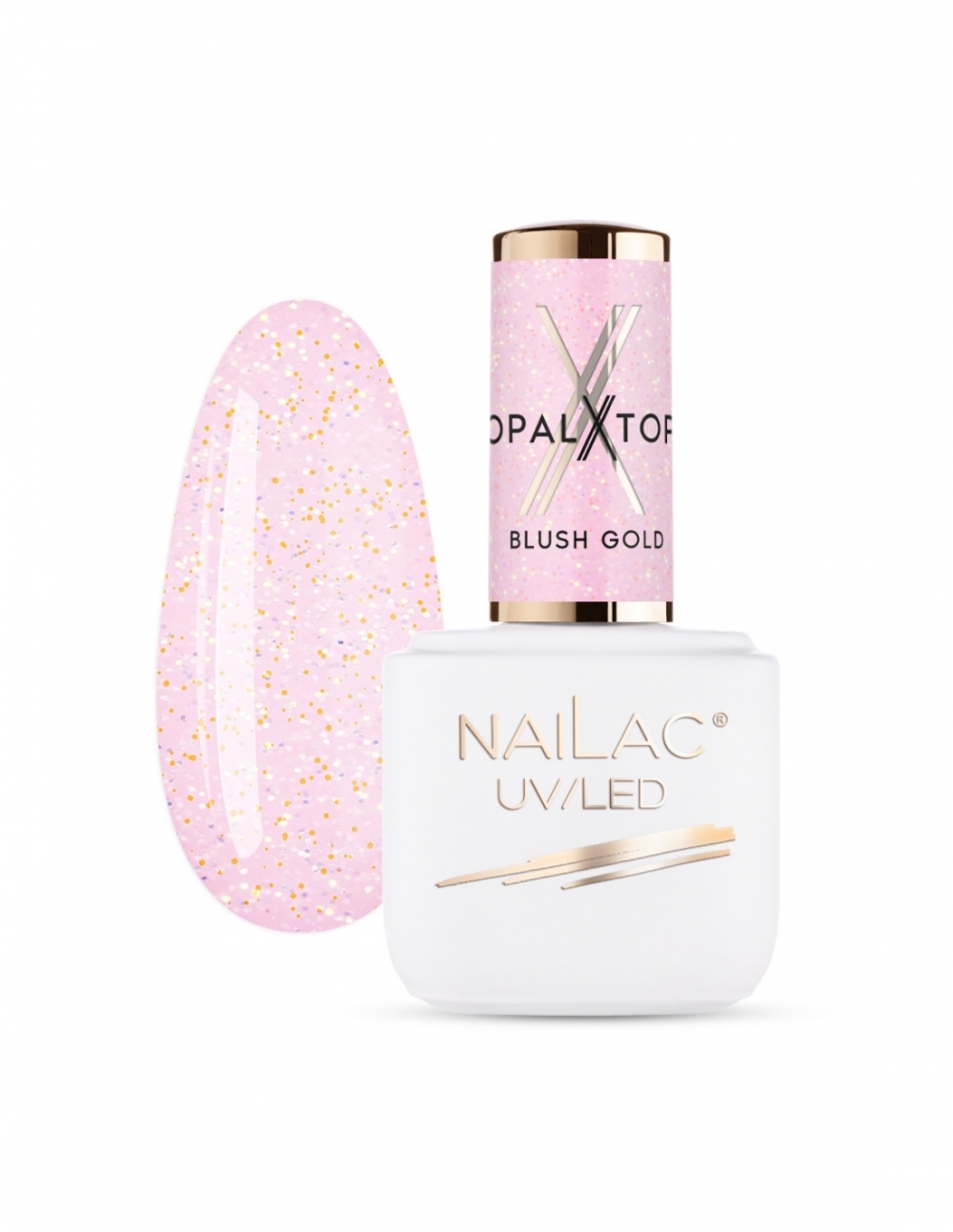 NAILAC TOP HYBRYDOWY OPALX BLUSH GOLD 7 ml