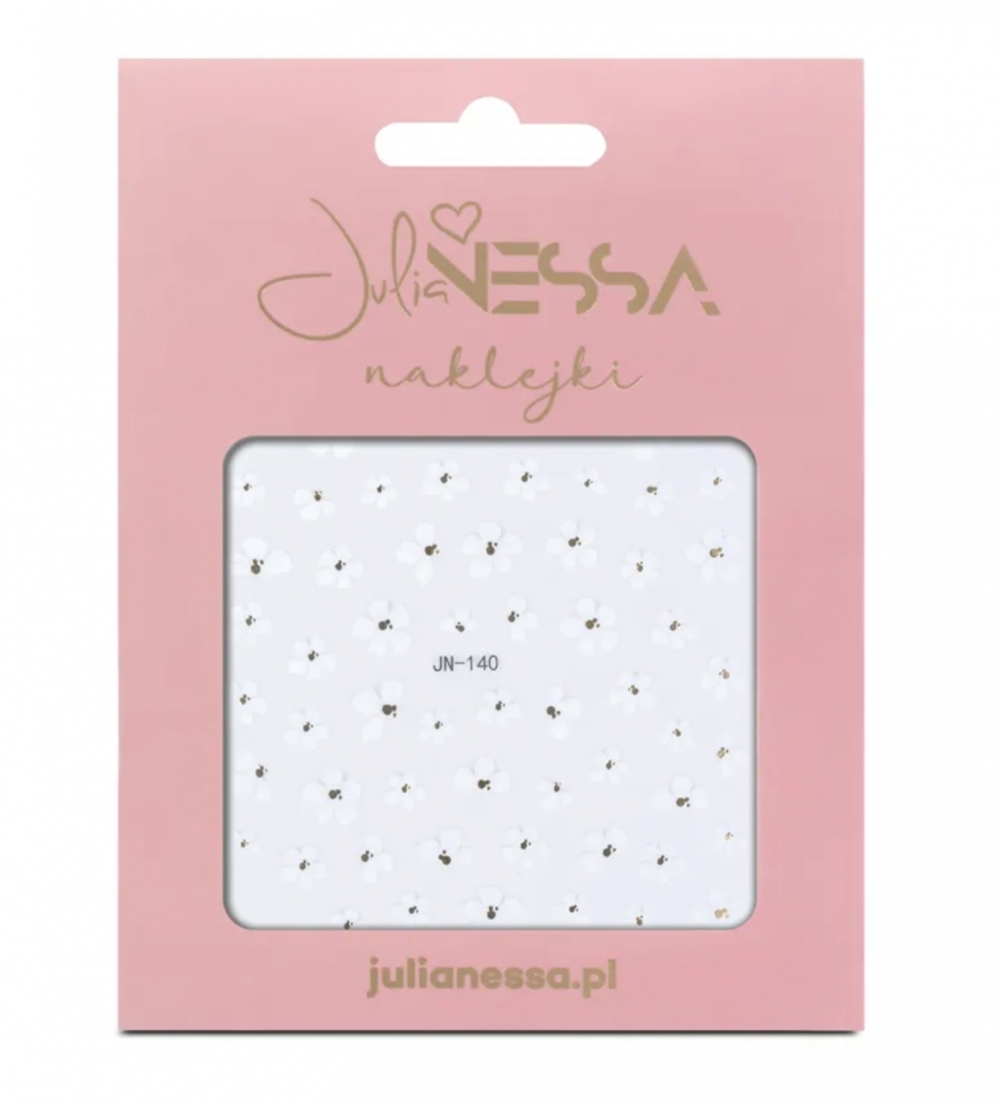 JULIA NESSA NAKLEJKI NA PAZNOKCIE - BIAŁE KWIATY