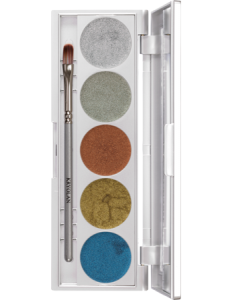 KRYOLAN METALLIQUE 5 COLORS LUXURY 2 PALETA 5 METALICZNYCH CIENI