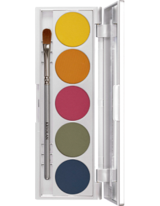 KRYOLAN VIVA COLOR PALETTE 5 COLORS FLEUR MATT PALETA 5 CIENI DO POWIEK