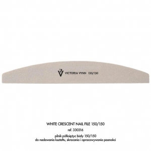 VICTORIA VYNN WHITE CRESCENT NAIL FILE PILNIK PÓŁKSIĘŻYC 150/150