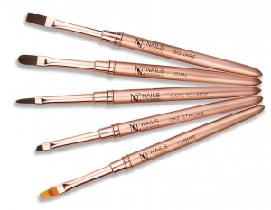 NC NAILS COMPANY ZESTAW 5 SZT. PEDZLI - BUDOWA, OBRE, NAIL ART