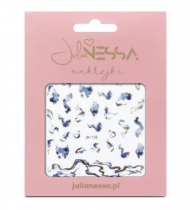 JULIA NESSA NAKLEJKI NA PAZNOKCIE - NIEBIESKI MARMUREK JN-138