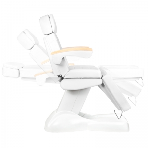 Fotel kosmetyczny elektr. Lux biały podgrzewany  (142852)