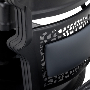 Gabbiano Fotel barberski Niccolo grafitowy bezguzikowy (153416)