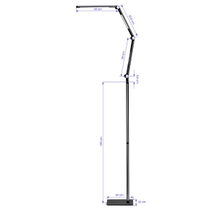 Lampa zabiegowa LED Yoga 22W czarna (148579)