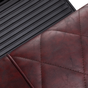 Hair System fotel barberski BM88066B bordowy czarna rama  (154181)