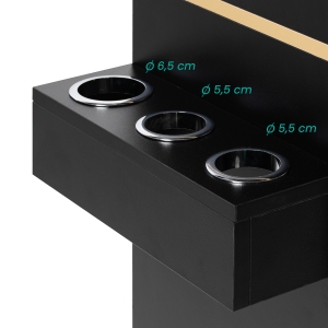 Stacja fryzjerska Labor Gabbiano TOTEM czarna ze złotym okuciem (154234)