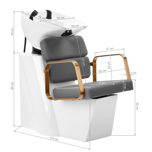 Gabbiano myjnia fryzjerska Porto złoto Szary (148040)