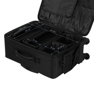 Walizka fryzjerska na kółkach czarna (152012)