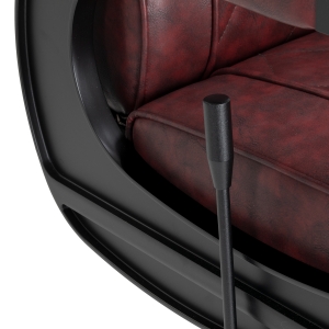 Hair System fotel barberski BM88066B bordowy czarna rama  (154181)