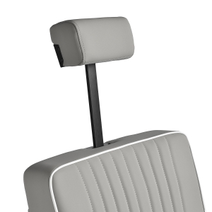 Gabbiano Fotel barberski Levi szary z czarną ramą bez przeszycia z tyłu  (154192)