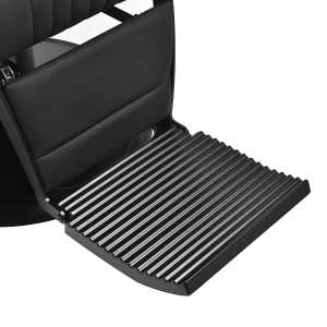 Gabbiano Fotel barberski Levi czarny z czarną ramą bez przeszycia z tyłu (154190)