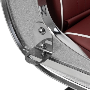 Gabbiano fotel barberski Visionerio czerwony chrom rama  (155244)